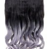 Gothic Attitude (Black/Lavender Grey) Curly Two Tone 20" Hair Extensions New Arrivals 1 Gothic Attitude (Black/Lavender Grey) Curly Two Tone 20" Hair Extensions New Arrivals