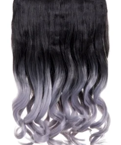 Gothic Attitude (Black/Lavender Grey) Curly Two Tone 20" Hair Extensions New Arrivals