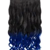 Gothic Attitude (Black/Blue) Curly Two Tone 20" Hair Extensions 1 Gothic Attitude (Black/Blue) Curly Two Tone 20" Hair Extensions