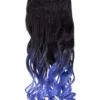 Gothic Attitude New Arrivals (Black/Blue) Curly Two Tone 18" Hair Extensions 1 Gothic Attitude New Arrivals (Black/Blue) Curly Two Tone 18" Hair Extensions