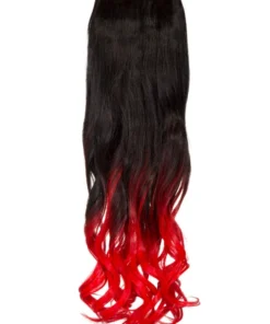 Gothic Attitude (Black/Red) Curly Two Tone 18" Hair Extensions New Arrivals