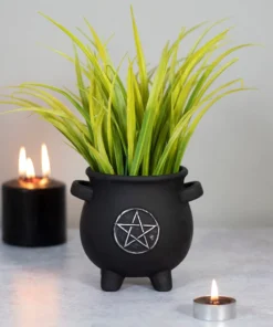 Gothic Gifts Pentacle Cauldron Plant Pot Homeware