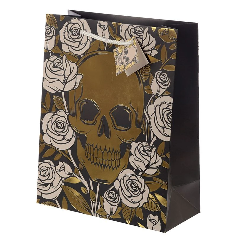 Gothic Gifts Large Skull & Roses Gift Bag Homeware 4 Gothic Gifts Large Skull & Roses Gift Bag Homeware