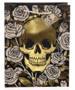 Gothic Gifts Large Skull & Roses Gift Bag Homeware 7 Gothic Gifts Large Skull & Roses Gift Bag Homeware