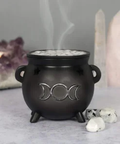 Gothic Gifts Triple Moon Cauldron Incense Cone Holder Homeware