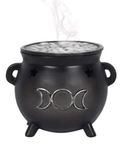 Gothic Gifts Triple Moon Cauldron Incense Cone Holder Homeware 9 Gothic Gifts Triple Moon Cauldron Incense Cone Holder Homeware