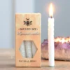 Homeware Gothic Gifts White Beeswax Happiness Spell Candles