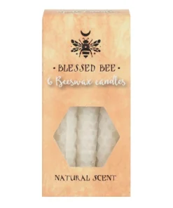 Homeware Gothic Gifts White Beeswax Happiness Spell Candles