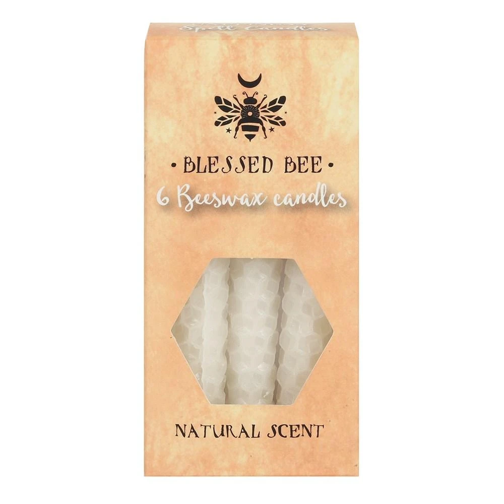 Homeware Gothic Gifts White Beeswax Happiness Spell Candles 4 Homeware Gothic Gifts White Beeswax Happiness Spell Candles