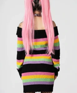 New Arrivals Killstar Good Vibes Knit Sweater Dress