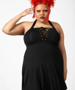 Killstar Gothica Halter Dress Ladies