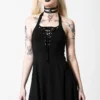 Killstar Gothica Halter Dress Ladies