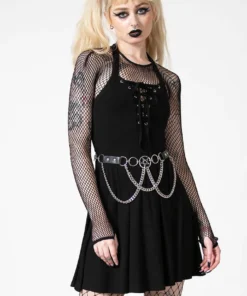 Killstar Gothica Halter Dress Ladies