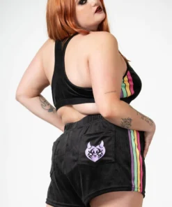 Killstar Groovy Velour Shorts