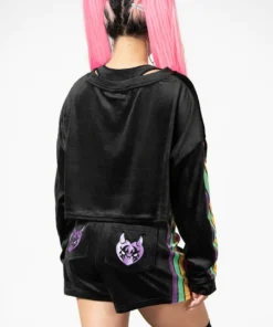Killstar Groovy Velour Shorts