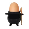 Homeware Gothic Gifts Cauldron Egg Cup With Broom Spoon 2 Homeware Gothic Gifts Cauldron Egg Cup With Broom Spoon