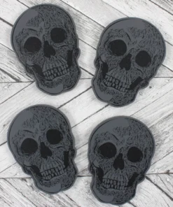 Gothic Gifts Set Of 4 Skull Coasters Homeware