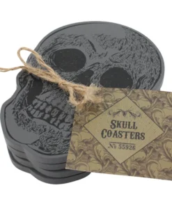 Gothic Gifts Set Of 4 Skull Coasters Homeware