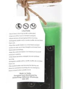 New Arrivals Gothic Gifts Green Tea 'Luck' Spell Tube Candle