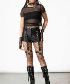 Killstar Hardliner Garter Shorts Ladies