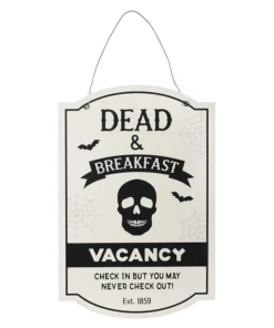 Gothic Gifts Dead And Breakfast Hanging Sign Homeware