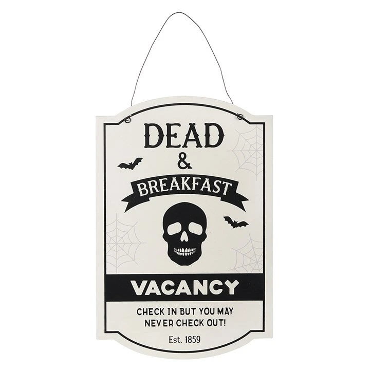 Gothic Gifts Dead And Breakfast Hanging Sign Homeware 3 Gothic Gifts Dead And Breakfast Hanging Sign Homeware