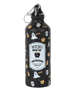 Gothic Gifts Witches Brew Metal Water Bottle Homeware