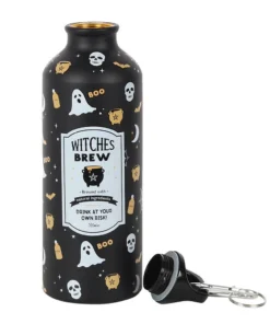 Gothic Gifts Witches Brew Metal Water Bottle Homeware