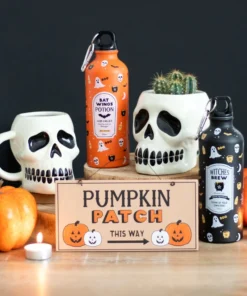 Gothic Gifts Witches Brew Metal Water Bottle Homeware