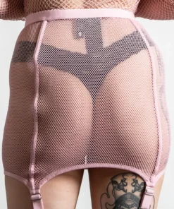 Killstar Heartbeats Fishnet Skirt Pastel Pink 7 Killstar Heartbeats Fishnet Skirt Pastel Pink