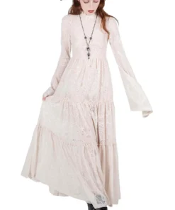 Killstar Hecate Lace Maxi Dress Ivory Ladies