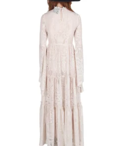 Killstar Hecate Lace Maxi Dress Ivory Ladies