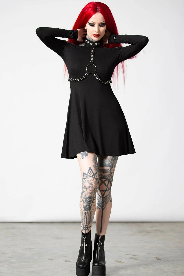 Killstar Helter Long Sleeve Dress Ladies 4 Killstar Helter Long Sleeve Dress Ladies