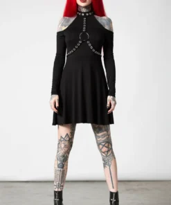 Killstar Helter Long Sleeve Dress Ladies