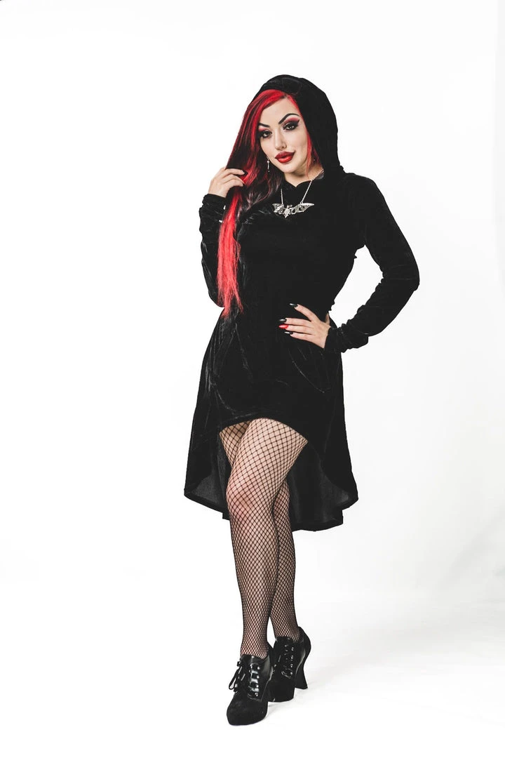 Ladies Necessary Evil Hekate Velvet Hoodie With Pockets 4 Ladies Necessary Evil Hekate Velvet Hoodie With Pockets