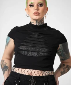 Killstar Hettie Slashed Crop Top
