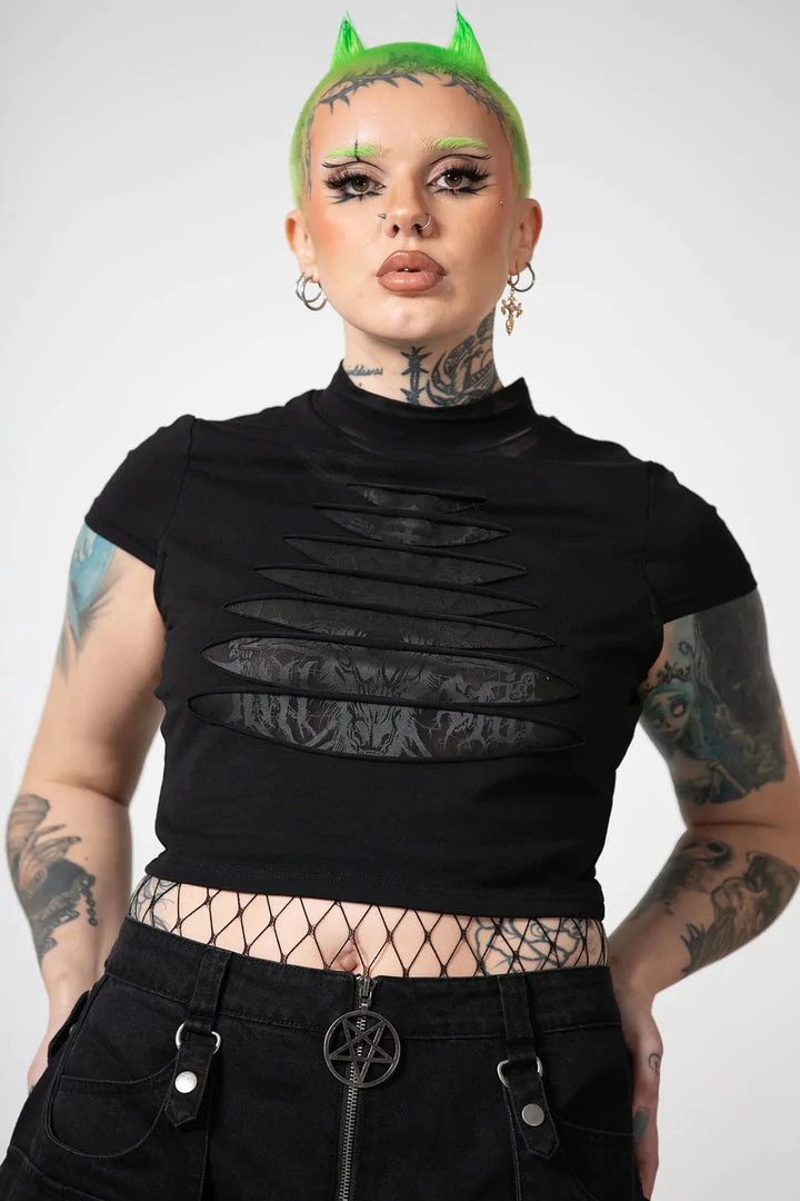 Killstar Hettie Slashed Crop Top 4 Killstar Hettie Slashed Crop Top
