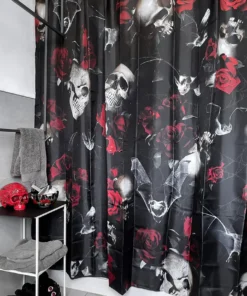 Killstar Haunted Garden Shower Curtain