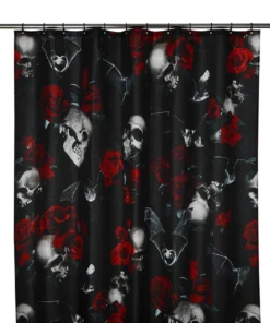 Killstar Haunted Garden Shower Curtain