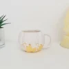 New Arrivals Weird & Wonderful Ceramics White And Gold Pumpkin Mug