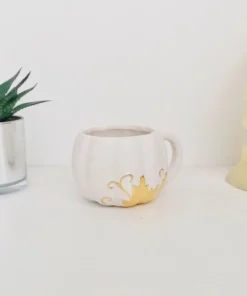 New Arrivals Weird & Wonderful Ceramics White And Gold Pumpkin Mug 10 New Arrivals Weird & Wonderful Ceramics White And Gold Pumpkin Mug