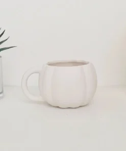 New Arrivals Weird & Wonderful Ceramics White And Gold Pumpkin Mug 12 New Arrivals Weird & Wonderful Ceramics White And Gold Pumpkin Mug