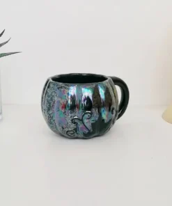 New Arrivals Weird & Wonderful Ceramics Oil Slick Pumpkin Mug