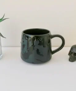 New Arrivals Weird & Wonderful Ceramics Matte Black Bat Stumpy Mug