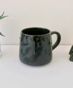 New Arrivals Weird & Wonderful Ceramics Matte Black Bat Stumpy Mug