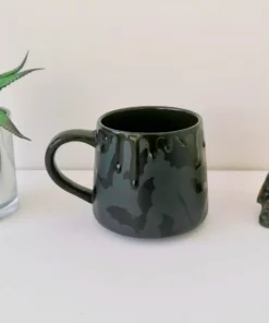 New Arrivals Weird & Wonderful Ceramics Matte Black Bat Stumpy Mug