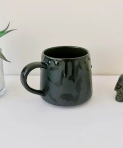 New Arrivals Weird & Wonderful Ceramics Matte Black Bat Stumpy Mug