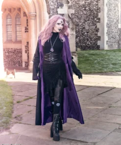 Necessary Evil Purple Lined Selene Coat