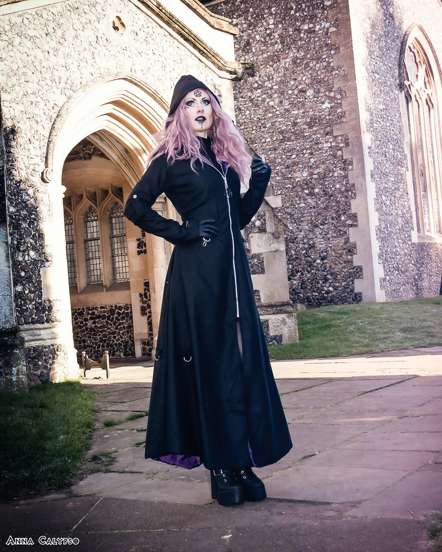 Necessary Evil Purple Lined Selene Coat 18 Necessary Evil Purple Lined Selene Coat