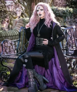 Necessary Evil Purple Lined Selene Coat 30 Necessary Evil Purple Lined Selene Coat